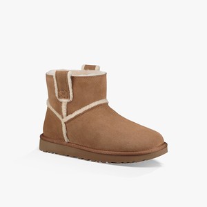 Ugg Classic Mini Spill Seam Klassiska Stövlar Dam Bruna (673928KBM)